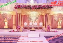 Indian Wedding Triple Pillar Mandap Setup Indian Wedding Triple Pillar Mandap Setup
