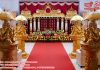 Srilankan Wedding Manavaria Golden Mandap/Stage Srilankan Wedding Manavaria Golden Mandap/Stage