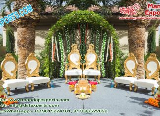 Designer Leaf Style Wedding Mandap Chairs Designer Leaf Style Wedding Mandap Chairs