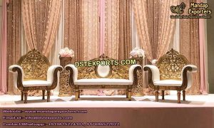 Designer Metal Carved Wedding Furniture USA