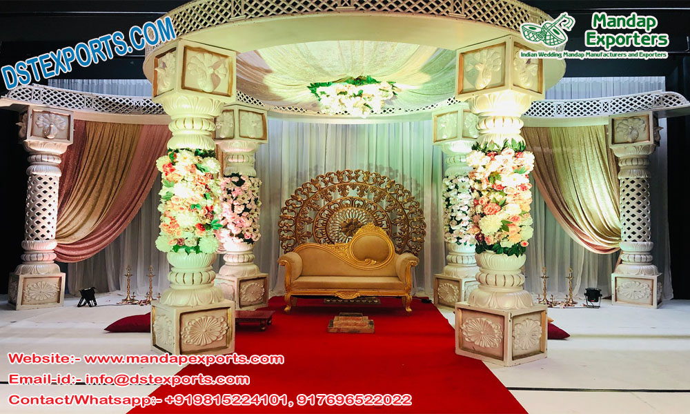 Elegant Fiber Wedding Mandap California