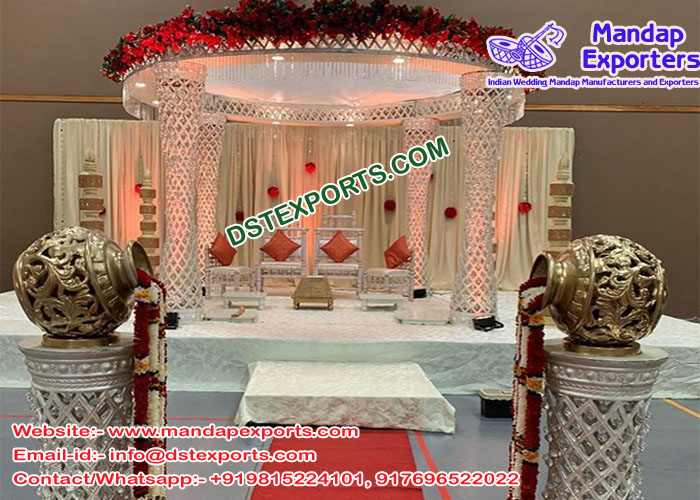 Elegant Wedding Crystal Palazzo Mandap Fiji