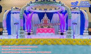 Elegant Wedding Trunk Pillar Mandap Malaysia