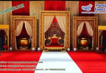 Grand Asian Wedding Fiber Carved Stage Grand Asian Wedding Fiber Carved Stage