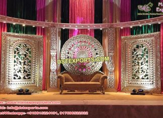Indian Wedding Half Moon Stage Set London Indian Wedding Half Moon Stage Set London