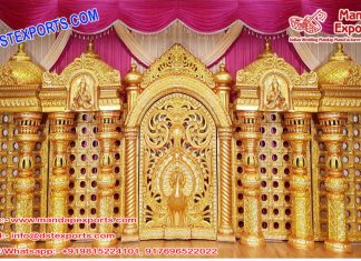 Traditional Wedding Golden Manavari Stage Srilanka Traditional Wedding Golden Manavari Stage Srilanka
