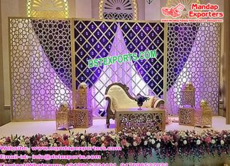 Glamorous Wedding Stage Candle Back Wall Glamorous Wedding Stage Candle Back Wall