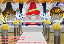 Modern Wedding Stage With Oval Panel Modern Wedding Stage with Oval Panel
