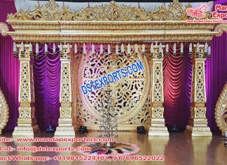 Top Golden Wedding Fiber Stage Decor USA Top Golden Wedding Fiber Stage Decor USA