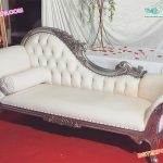 Asian Wedding Silver Chaise Sofa USA