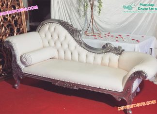 Asian Wedding Silver Chaise Sofa USA Asian Wedding Silver Chaise Sofa USA