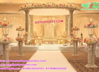 Modern Wedding Wooden Look FRP Mandap Modern Wedding Wooden Look FRP Mandap