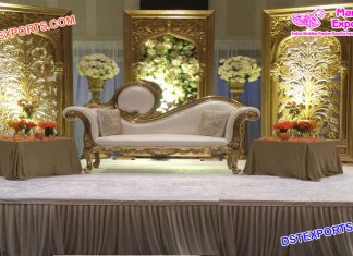 Muslim Wedding Golden Back-Frame Setup Muslim Wedding Golden Back-Frame Setup
