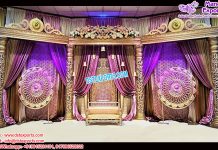 Traditional Golden Fiber Wedding Stage/Mandap