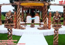 Best Spiral Wooden Handicraft Wedding Mandap