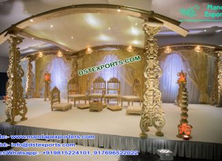 Hand Carved Stylish Wedding Wooden Mandap Hand Carved Stylish Wedding Wooden Mandap