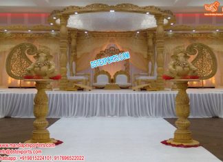 Marvelous Wooden Carved Wedding Mandap Germany Marvelous Wooden Carved Wedding Mandap Germany