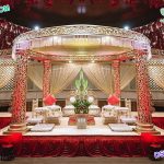Royal Golden Carved Fiber Wedding Mandap