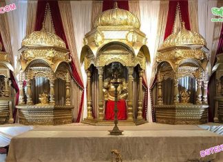 Tamilian Wedding Stage with Temples Tamilian Wedding Stage with Temples