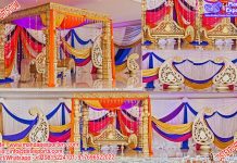 Traditional Indian Wedding Dev Pillar Mandap