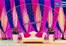Designer Wedding Half Moon Candle Back-Wall