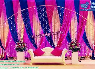 Designer Wedding Half Moon Candle Back-Wall