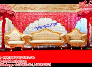 Elegant Bollywood Wedding Stage Furniture Set
