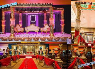 Elegant Wedding Fiber Crystal Mandap Chicago Elegant Wedding Fiber Crystal Mandap Chicago