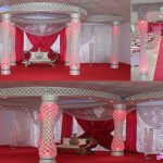 Elegant Wedding Fiber Crystal Mandap Set