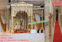Exclusive Wedding Golden Bollywood Mandap Norway Exclusive Wedding Golden Bollywood Mandap Norway