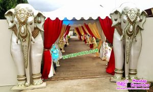 Fiber Elephant Statues for Entrance Decoration