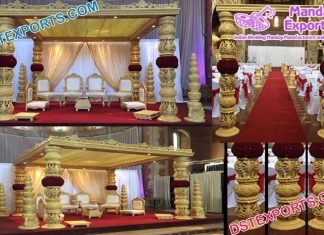 Grand Wedding Wooden Square Mandap Germany Grand Wedding Wooden Square Mandap Germany