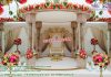 Gujarati Wedding Triple Pole Wooden Mandap Germany Gujarati Wedding Triple Pole Wooden Mandap Germany