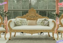 Luxurious Weddig White Gold Furniture Set Luxurious Weddig White Gold Furniture Set
