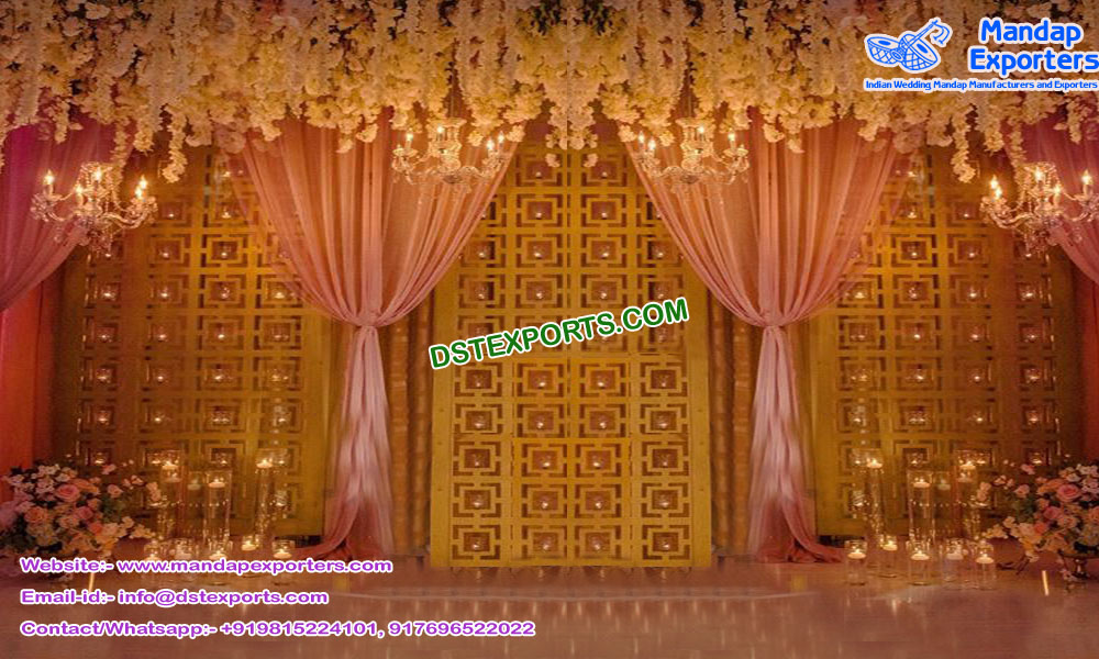 Stunning Wedding Stage Candle Back-Walls Atlanta
