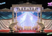 Stylish Swan Pillar Wedding Mandap Dallas Stylish Swan Pillar Wedding Mandap Dallas