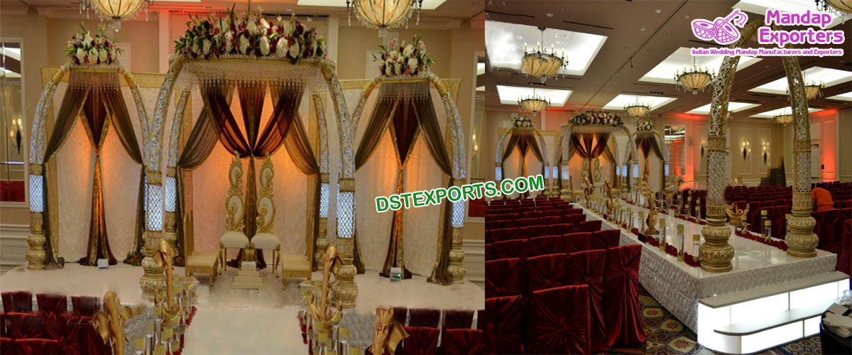 Gorgeous Wedding Tusk Mandap With Welcome Gate