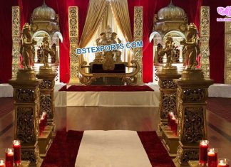 Grand Srilankan Wedding Stage With Temples Grand Srilankan Wedding Stage With Temples