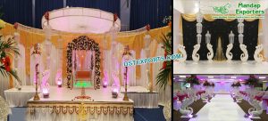 Latest Peacock Crystal Wedding Mandap Paris
