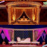 Marvelous Wedding Golden Mandap Cum Stage London
