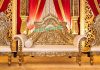 Royal Golden Metal Carved Sofa With Chairs Royal Golden Metal Carved Sofa With Chairs
