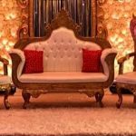 Royal Wedding Golden Carved Furniture Set