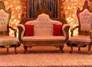 Royal Wedding Golden Carved Furniture Set Royal Wedding Golden Carved Furniture Set