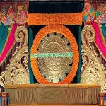Stylish Wedding Sangeet Stage Paisley Panels