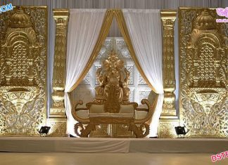 Stylish Wedding Stage With Jhrokha Frames Stylish Wedding Stage With Jhrokha Frames