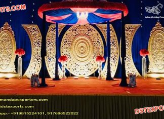 Traditional Wedding Stage Golden Back-Frames