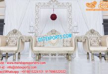 Eminent Wedding Stage Silver Sofa Set