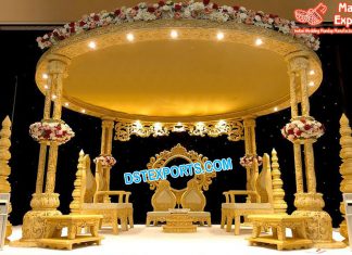 Gorgeous Wedding Wooden Triveni Mandap Gorgeous Wedding Wooden Triveni Mandap