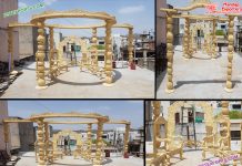 Grand Wedding Wooden Damroo Mandap France Grand Wedding Wooden Damroo Mandap France