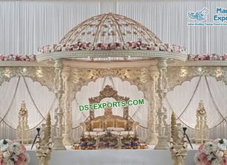 Gujarati Wedding New Wooden Mandap With Dom Gujarati Wedding Wooden Mandap With Dom